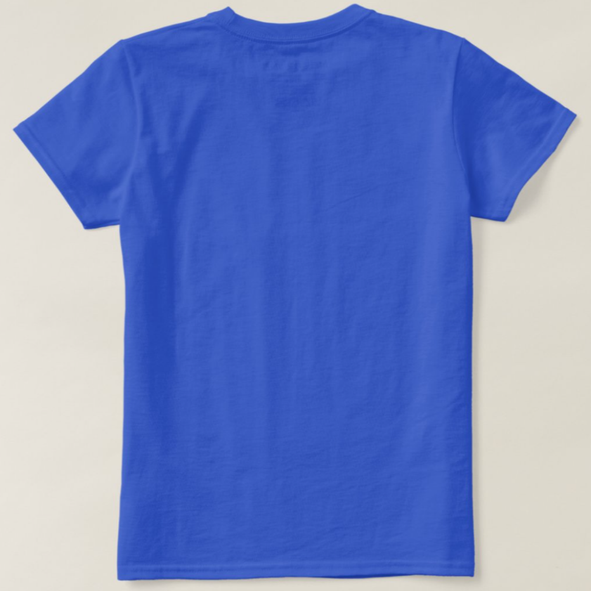 Blue Floral Crucifix T-Shirt