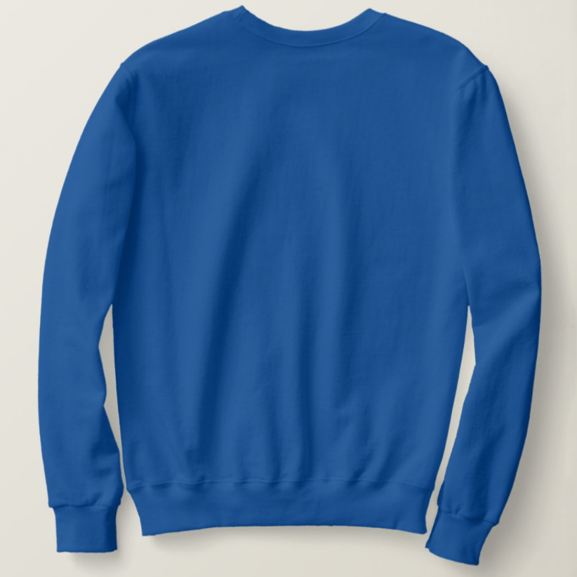 Blue Floral Crucifix Sweater