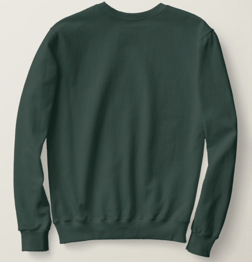 Green Floral Crucifix Sweater