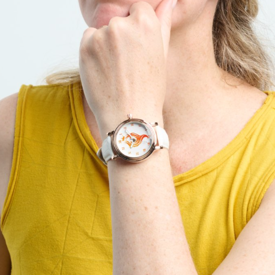 Fair & Favored™ Times & Seasons Ombré Orange Wristwatch