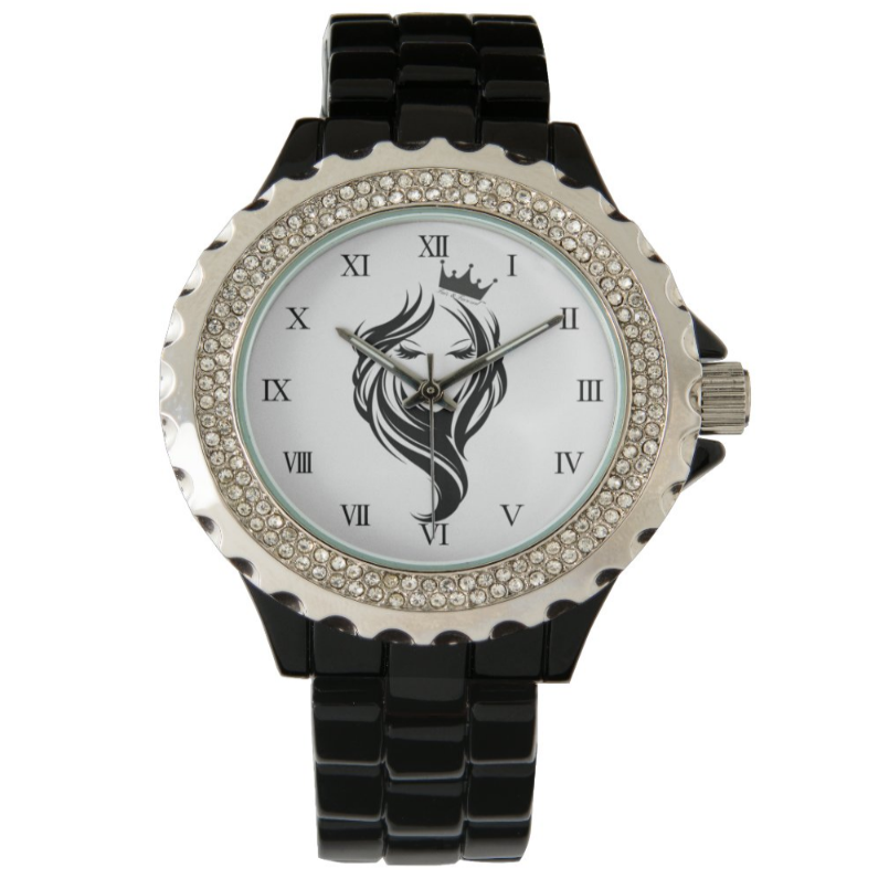Fair & Favored™ Times & Seasons Black Enamel Wristwatch