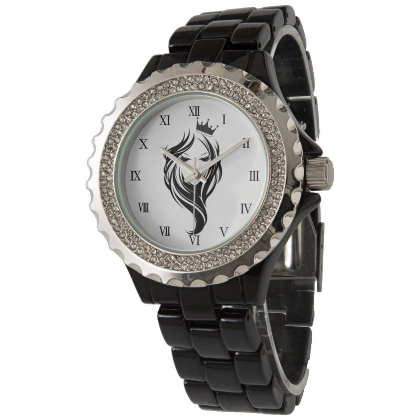 Fair & Favored™ Times & Seasons Black Enamel Wristwatch