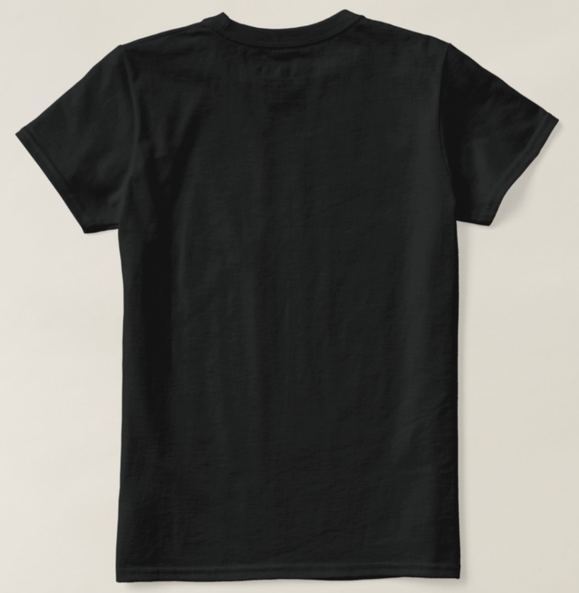 Black Floral Crucifix T-Shirt